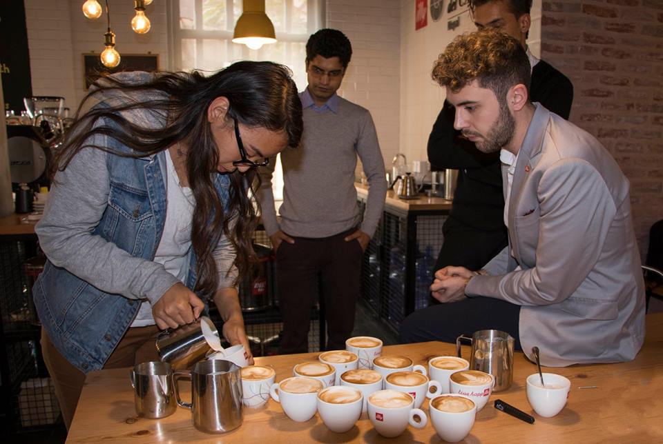 Pacific Master Barista trainer, Mr.Fabrizio Aque at Universita del caffe, Silver Mountain SHM.