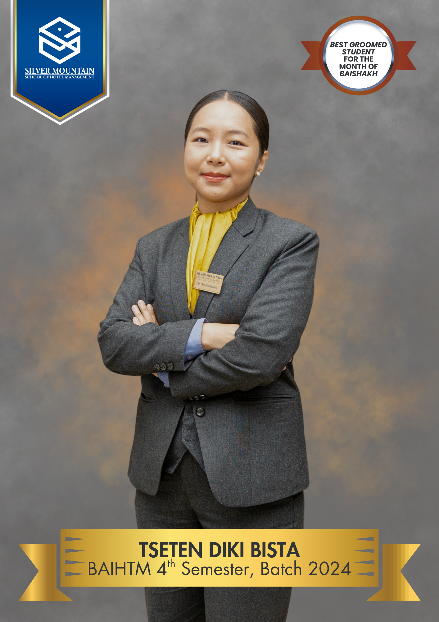 TSETEN DIKI BISTA - Best Groomed Student Baisakh 2083